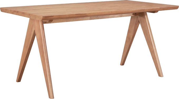 247-000021 Τραπέζι Winslow pakoworld ξύλο rubberwood σε ανοιχτό καρυδί χρώμα 180x85x75εκ - Image 1