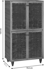 Παπουτσοθήκη-ντουλάπι Ronan pakoworld χρώμα καρυδί 70.5x35x122εκ - Image 4