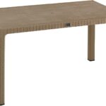 Τραπέζι Explore pakoworld με UV protection PP cappucino 150x90x73.5εκ