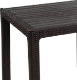 Τραπέζι Explore pakoworld με UV protection PP καφέ 90x90x73.5εκ - Image 2