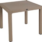 Τραπέζι Explore pakoworld με UV protection PP cappucino 90x90x73.5εκ
