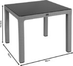 Τραπέζι Explore pakoworld με UV protection PP cappucino 90x90x73.5εκ - Image 3