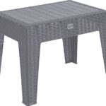Τραπέζι Cosmic pakoworld PP ανθρακί 55x40x43.5εκ