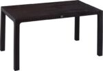 Τραπεζαρία Explore-Confident pakoworld σετ 5τεμ PP καφέ 150x90x73,5εκ - Image 2