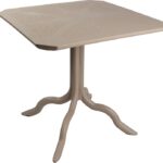 Τραπέζι Icon pakoworld PP σε απόχρωση cappucino 80x80x74.5εκ
