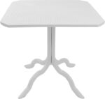 Τραπέζι Icon pakoworld PP σε λευκή απόχρωση 80x80x74.5εκ - Image 2