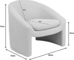 Πολυθρόνα Mordak pakoworld μπεζ ύφασμα 82x72x74εκ - Image 6