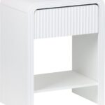 Κομοδίνο Zeplen pakoworld MDF σε λευκή απόχρωση 40x30x53εκ