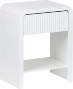 Κομοδίνο Zeplen pakoworld MDF σε λευκή απόχρωση 40x30x53εκ