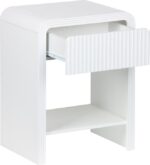 Κομοδίνο Zeplen pakoworld MDF σε λευκή απόχρωση 40x30x53εκ - Image 3