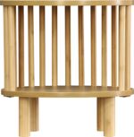 Κομοδίνο Nodial pakoworld MDF/Bamboo σε φυσική απόχρωση Φ40x40εκ - Image 3