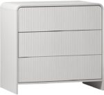 Συρταριέρα Zeplen pakoworld MDF σε λευκή απόχρωση 80x40x75εκ