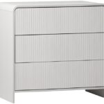 Συρταριέρα Zeplen pakoworld MDF σε λευκή απόχρωση 80x40x75εκ