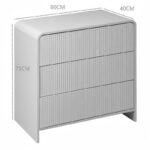 Συρταριέρα Zeplen pakoworld MDF σε λευκή απόχρωση 80x40x75εκ - Image 5