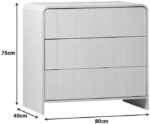 Συρταριέρα Zeplen pakoworld MDF σε λευκή απόχρωση 80x40x75εκ - Image 6