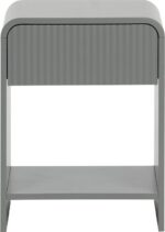 Κομοδίνο Lemperto pakoworld MDF σε γκρι απόχρωση 40x40x53εκ - Image 2