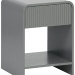 Κομοδίνο Lemperto pakoworld MDF σε γκρι απόχρωση 40x40x53εκ