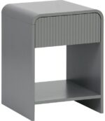 Κομοδίνο Lemperto pakoworld MDF σε γκρι απόχρωση 40x40x53εκ