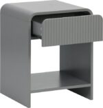 Κομοδίνο Lemperto pakoworld MDF σε γκρι απόχρωση 40x40x53εκ - Image 3
