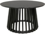 Τραπέζι σαλονιού Domonic pakoworld mdf σε μαύρη απόχρωση Φ80x45εκ - Image 2