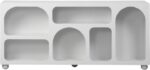 Μπουφές Emersi pakoworld με ράφια mdf σε λευκή απόχρωση 164x34x76εκ - Image 3