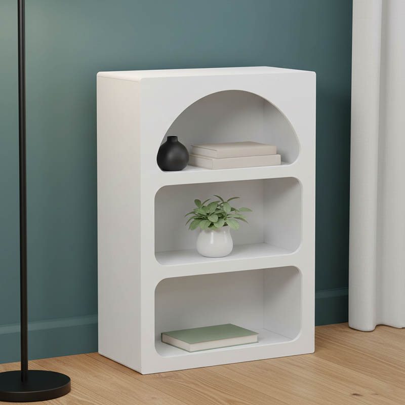 260-000039 Βιβλιοθήκη-ραφιέρα Emersi pakoworld mdf σε λευκή απόχρωση 70x35x100εκ - Image 1