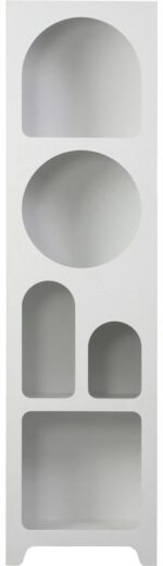 Βιβλιοθήκη Emersi pakoworld mdf σε λευκή απόχρωση 48x35x180εκ - Image 3