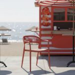 Πολυθρόνα Ankara pakoworld στοιβαζόμενη pp-pe rattan σε terracotta απόχρωση 54x55.5x77εκ - Image 2