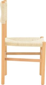 Καρέκλα Oarvine pakoworld φυσικό rubberwood-φυσικό σχοινί 46x52x88εκ - Image 3