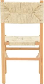 Καρέκλα Oarvine pakoworld φυσικό rubberwood-φυσικό σχοινί 46x52x88εκ - Image 5