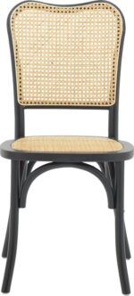 Καρέκλα στοιβαζόμενη Zozele pakoworld φυσικό rattan pe-μαύρο toon wood 45x51x88εκ - Image 4