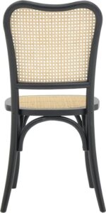 Καρέκλα στοιβαζόμενη Zozele pakoworld φυσικό rattan pe-μαύρο toon wood 45x51x88εκ - Image 5