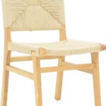 Καρέκλα Arten pakoworld σχοινί-rubberwood σε φυσική απόχρωση 60x55x85εκ