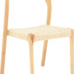 Καρέκλα Tavrine pakoworld σχοινί-rubberwood σε φυσική απόχρωση 47x59x78εκ