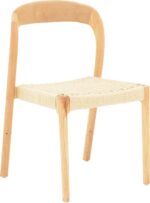Καρέκλα Tavrine pakoworld σχοινί-rubberwood σε φυσική απόχρωση 47x59x78εκ