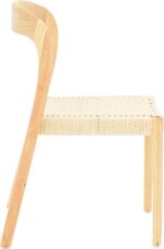 Καρέκλα Tavrine pakoworld σχοινί-rubberwood σε φυσική απόχρωση 47x59x78εκ - Image 3