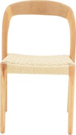 Καρέκλα Tavrine pakoworld σχοινί-rubberwood σε φυσική απόχρωση 47x59x78εκ - Image 4