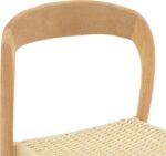 Καρέκλα Tavrine pakoworld σχοινί-rubberwood σε φυσική απόχρωση 47x59x78εκ - Image 6