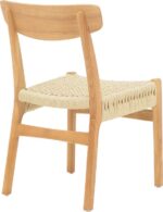 Καρέκλα Eaprine pakoworld φυσικό σχοινί-rubberwood 49x53x77εκ - Image 2