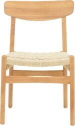 Καρέκλα Eaprine pakoworld φυσικό σχοινί-rubberwood 49x53x77εκ - Image 4