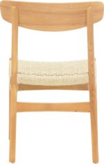 Καρέκλα Eaprine pakoworld φυσικό σχοινί-rubberwood 49x53x77εκ - Image 5