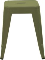 Σκαμπό Utopia pakoworld μέταλλο σε λαδί απόχρωση 30x30x45εκ - Image 3