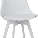 Καρέκλα Gaston I pakoworld PP-PU σε λευκή απόχρωση 48.5x53.5x81.5εκ