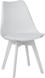 Καρέκλα Gaston I pakoworld PP-PU σε λευκή απόχρωση 48.5x53.5x81.5εκ
