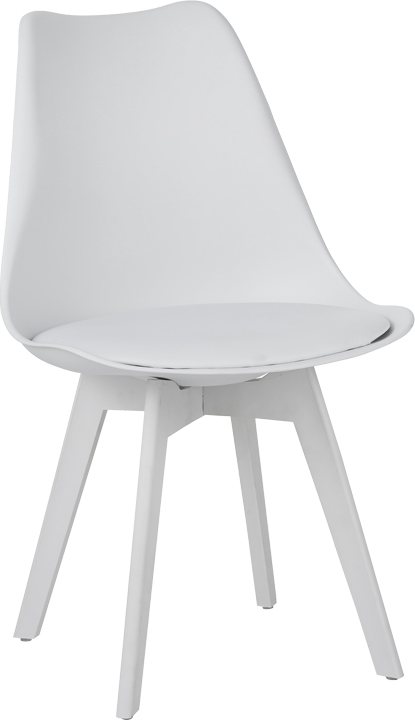 271-000037 Καρέκλα Gaston I pakoworld PP-PU σε λευκή απόχρωση 48.5x53.5x81.5εκ - Image 1