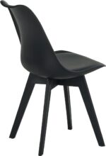Καρέκλα Gaston I pakoworld PP-PU σε μαύρη απόχρωση 48.5x53.5x81.5εκ - Image 3