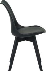 Καρέκλα Gaston I pakoworld PP-PU σε μαύρη απόχρωση 48.5x53.5x81.5εκ - Image 4