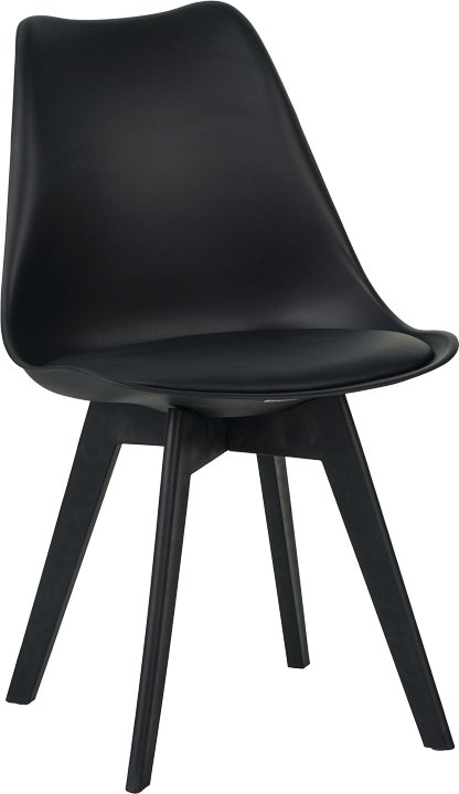 271-000038 Καρέκλα Gaston I pakoworld PP-PU σε μαύρη απόχρωση 48.5x53.5x81.5εκ - Image 1