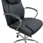 Καρέκλα γραφείου διευθυντή Quilted pakoworld pu μαύρο 62x70x116εκ