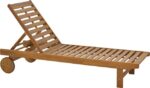 Ξαπλώστρα Weylar pakoworld ξύλο ακακίας φυσικό 60x193x30εκ
